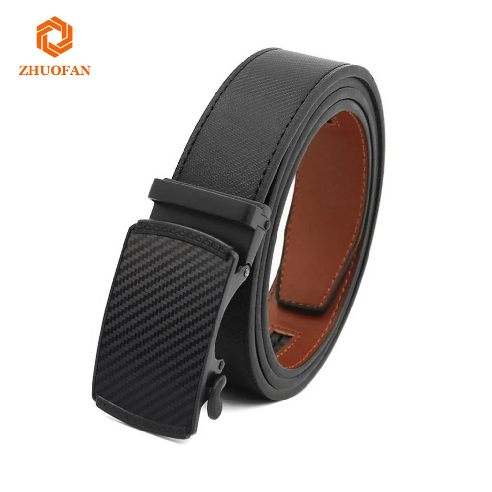 

Men's Business Automatic Carbon Fiber Belt Buckle Genuine Leather Trouser Belt Soft Leather Business Belt Waist Band