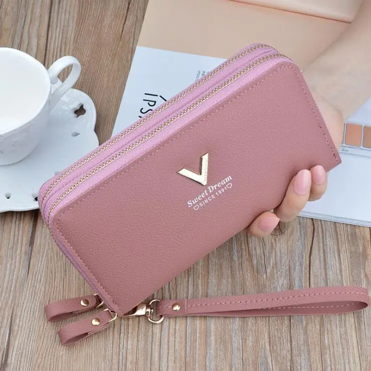 

2021 New Women Wallets Clutch Bag Purses Long Wallets For Girl Ladies Money Coin Pocket Card Holder Wallet, 6 colors