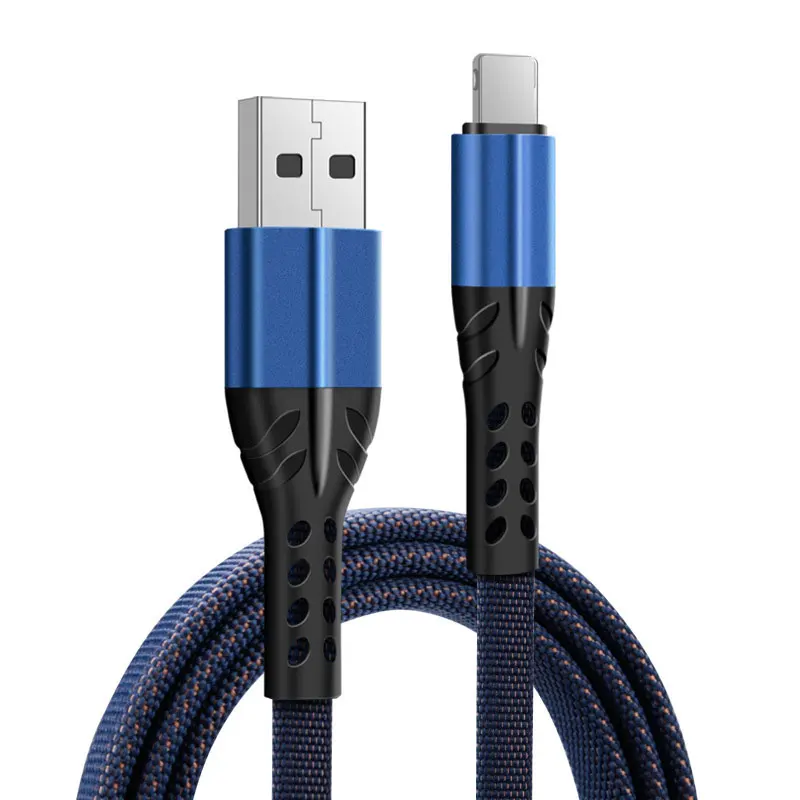 

Nylon Braided Leaf design 3A Flat Usb Charging date Cable 1M 2M Fast Charger Mobile Phone 8-pin for iPhone11pro 5/6/8plus/XS, Black red blue white