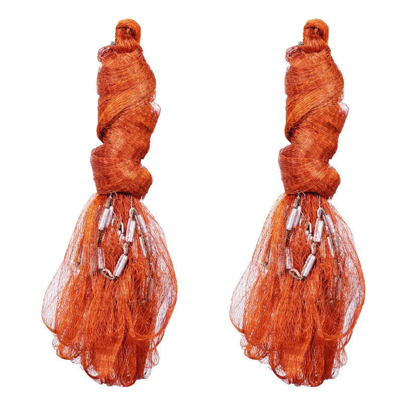 

Supply big bottom pockets with heavy sinker pendant casting nets, White/brown