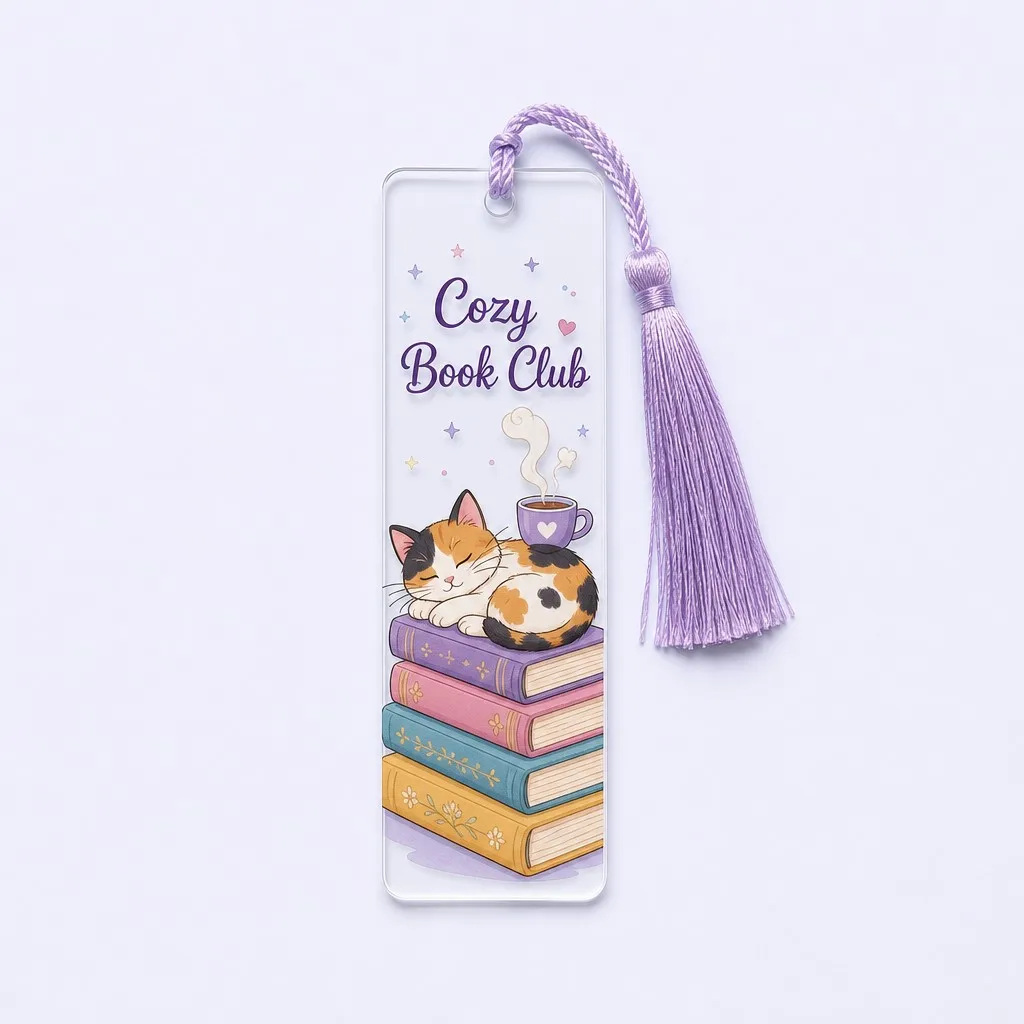 Style 05 - Cozy Book Club Reading Cat