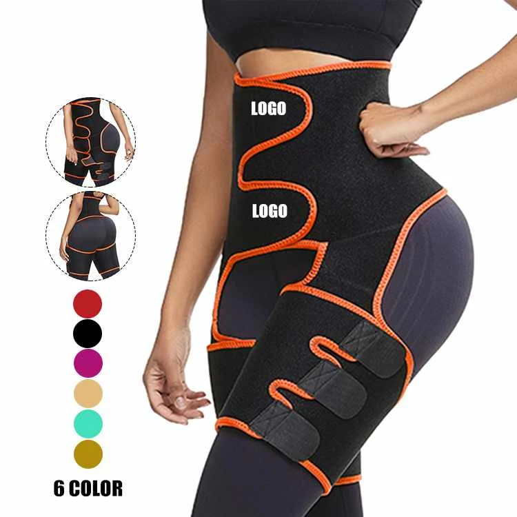 

Compression Adjustable High Waist Tummy Control Waist Trainer Women Jogging Wear Neoprene Leg Eraser Booty Thigh Shaper