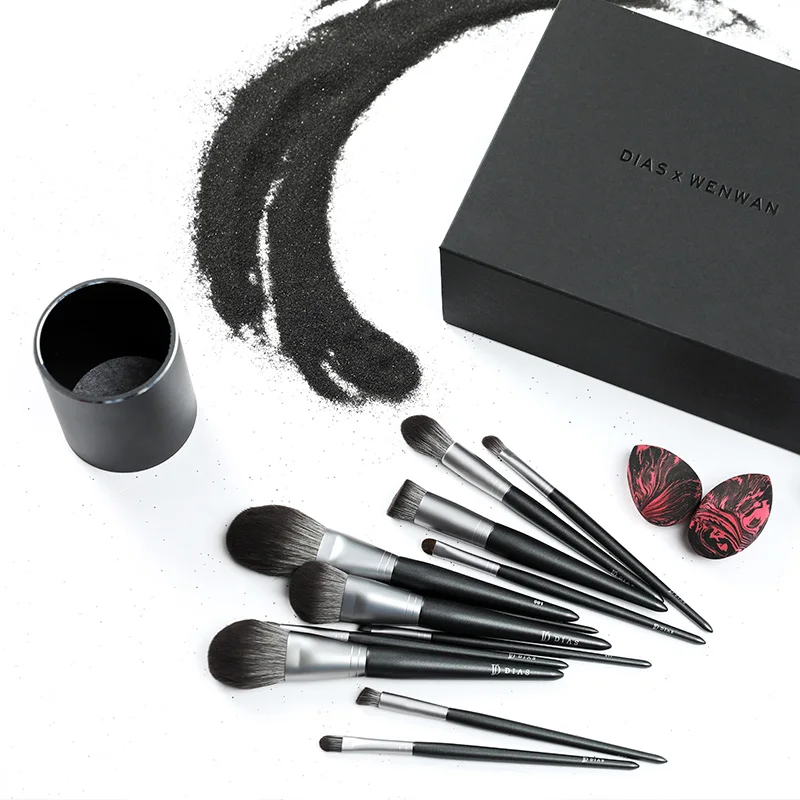 

2021 new arrivals soft make up brush personalised makeup brush set in box, Gray