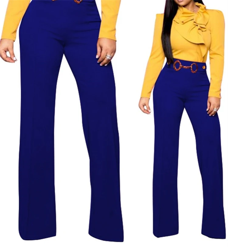 

Wholesale Office Wear Fashion 2019 Ladies High Waist Trousers