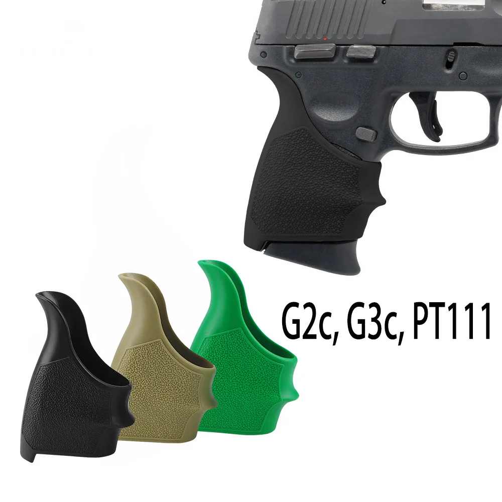 

Tactical Anti-slip Rubber Gun holster pistol Grip Protect Cover for Taurus G2 ALL Beavertail Pistol Grip Finger Accessories, Black/green/tan