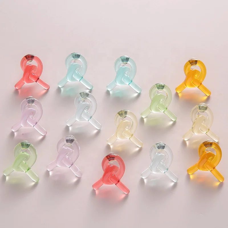

JUHU 2020 new fashion design creativity simple pure color transparent acrylic artificial polymer clay earrings women's jewelry, Colorful