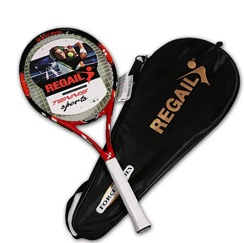 

High Quality Good Control Grip 27 cm 2 Players Tennis Racket Professional Tennis Racquet For Adult, Blue, red, black