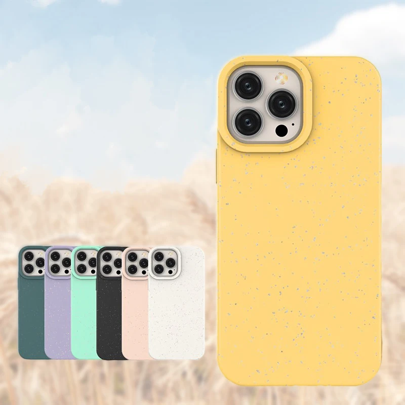 

Wheat Straw Recycled Compostable Eco Friendly Waterproof Luxury Biodegradable Funda Phone Case For Iphone 13 Mini