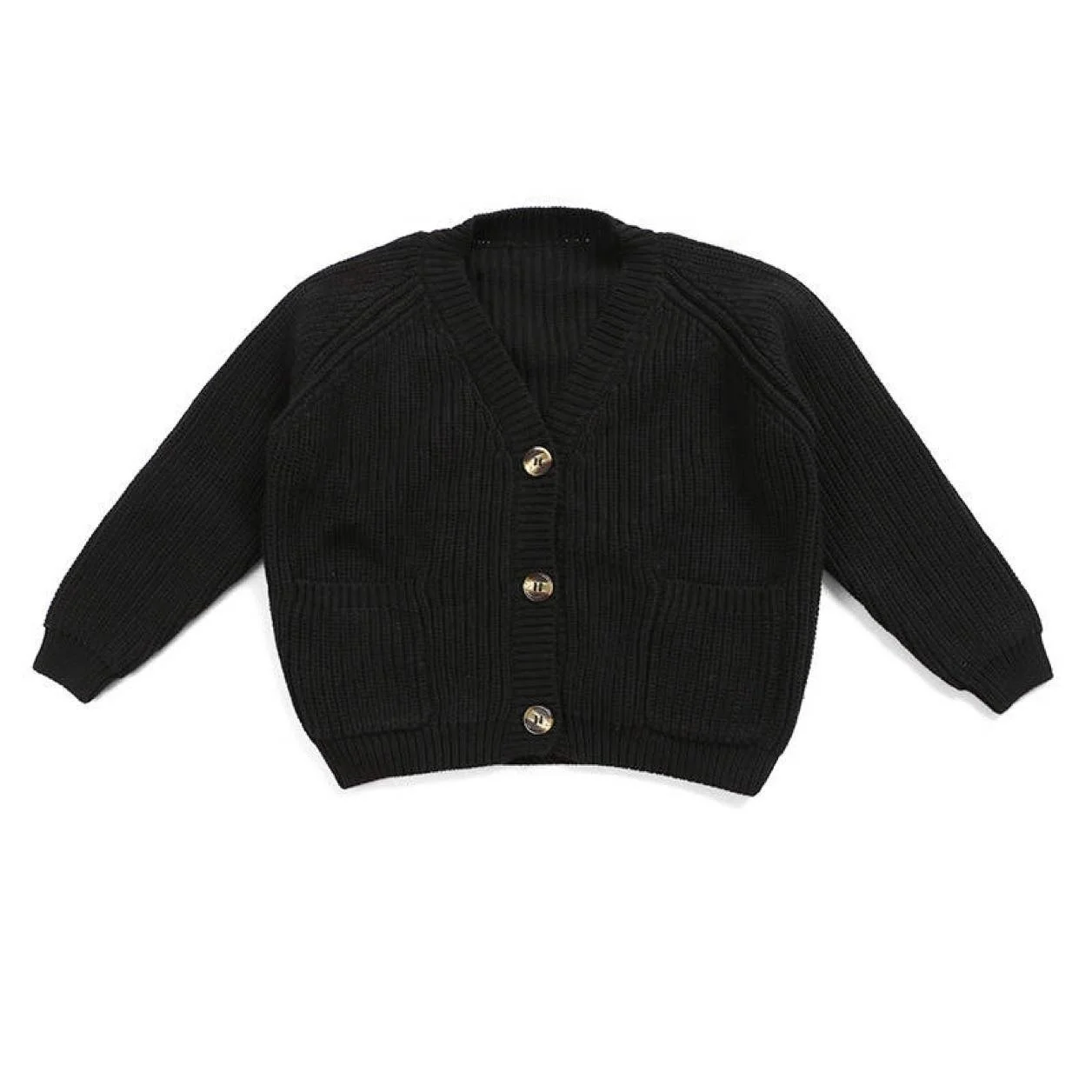 

2021 New Loose Autumn Kids Knitted Cardigan Tops Newborn Baby Solid Color Button Sweater Cardigan
