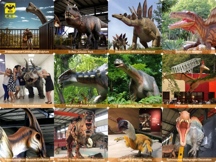 amusement 2019 dinosaur realistic dinosaurs models animatronic three-headed dragon dinosaur for sale