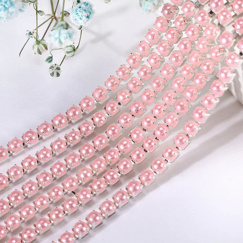 

Xichuan ss6 ss8 Metal Pearl Claws Chain For DIY Decoration Cup Chain Wholesale