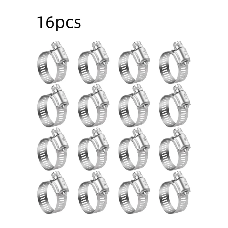 16 Pack Worm Gear Drive Hose Clamps SAE 12 Clamping Range of 1/2'' to 1-1/4'' (14mm-31mm)