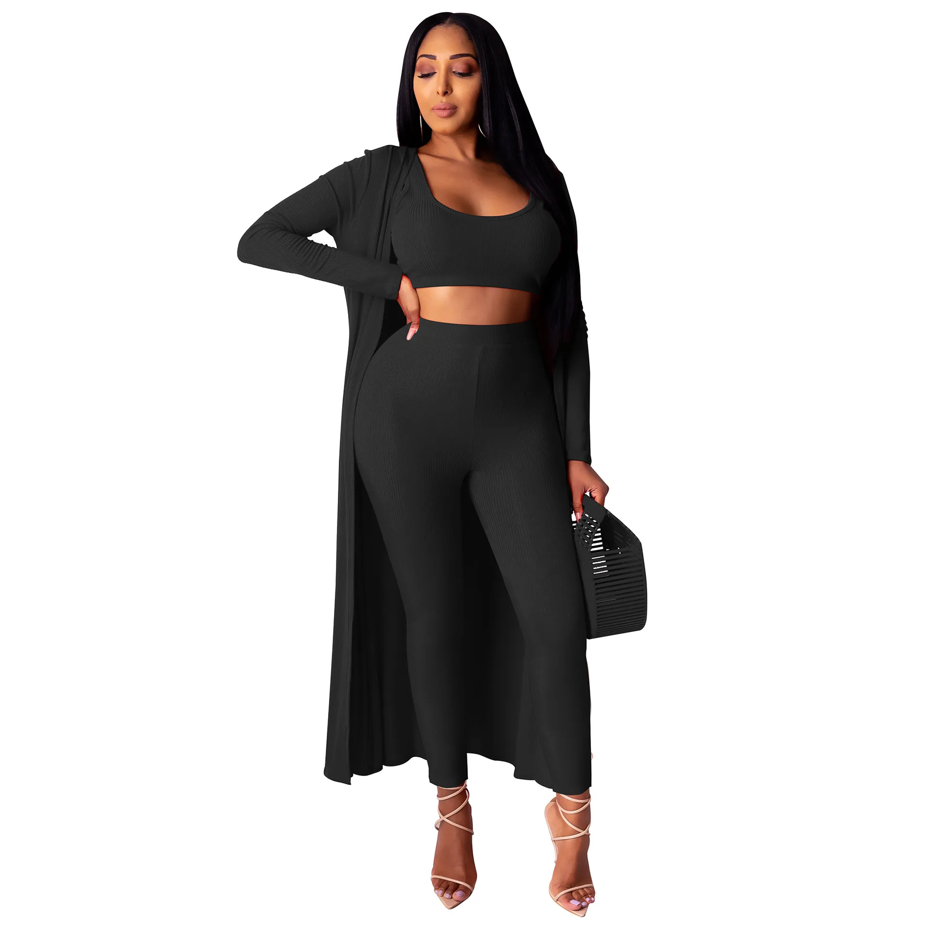 

Spring and Autumn Women's Sexy Mesh Nude Back Home Weight Loss Sportswear Yoga Set, Shown
