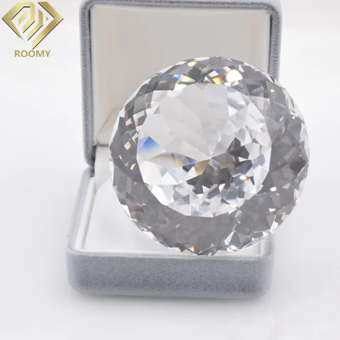 

3A loose clear white sapphire big size gemstone, Synthetic white sapphire