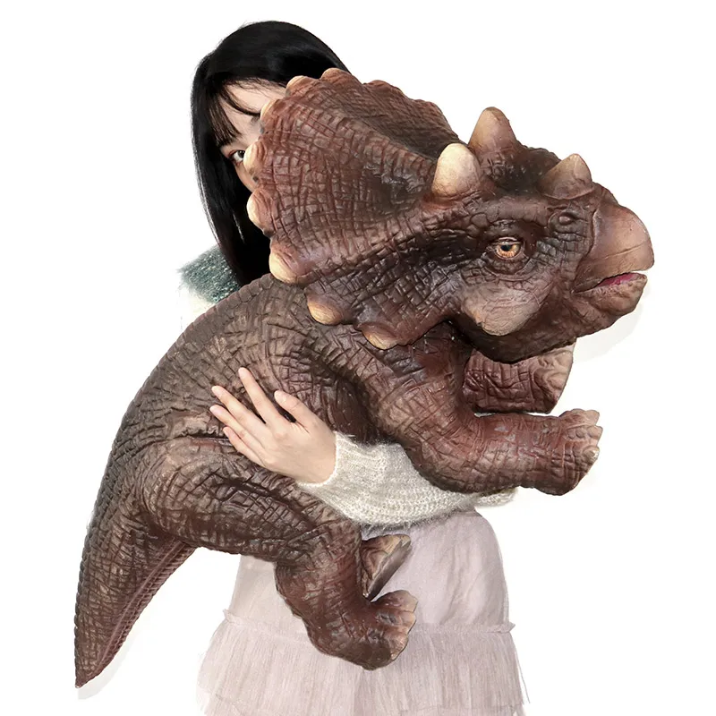 

cute gift movable Realistic hand control Dinosaur Puppet with voice