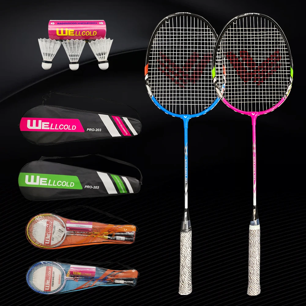 

Cheapest best quality steel badminton set,top brand racket badminton set for players