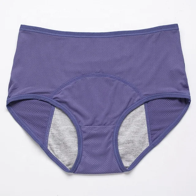 

New arrival menstrual underwear with front coverage period panties, Black, hot pink, navy, nude, gray, purple