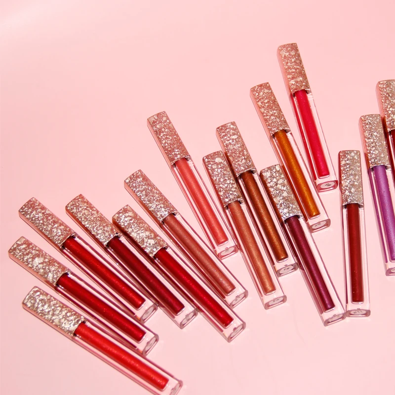 

China vedor long lasting metallic liquid lipstick shimmer private label lipgloss