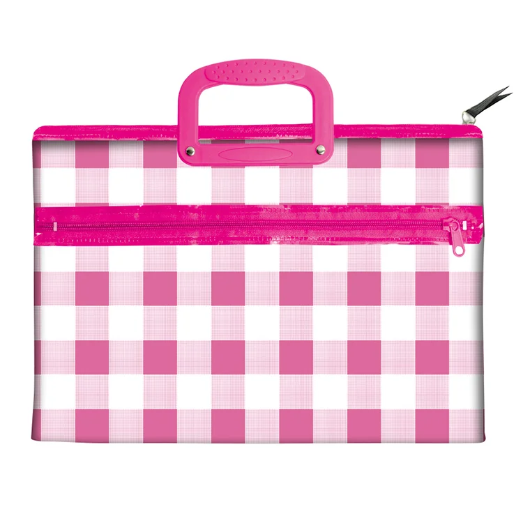 
PVC with printing transparent multicolor double zipper bag 