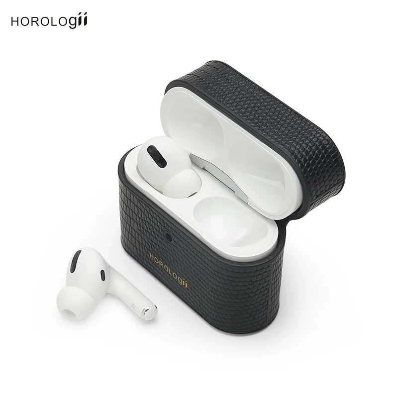 

New Italian Leather Case for Apple AirPods Pro Cover Premium Accessories Wholesale Dropship, Black