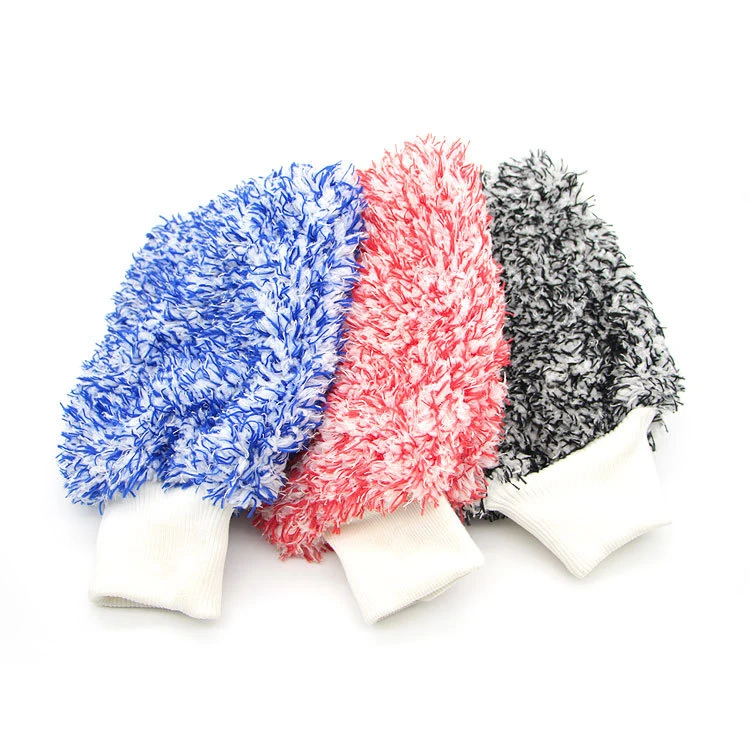 

Microfiber Car Wash Mitt 100%polyester Car Cleaning Glove 19*28CM20*30CM LL015 OEM Samples