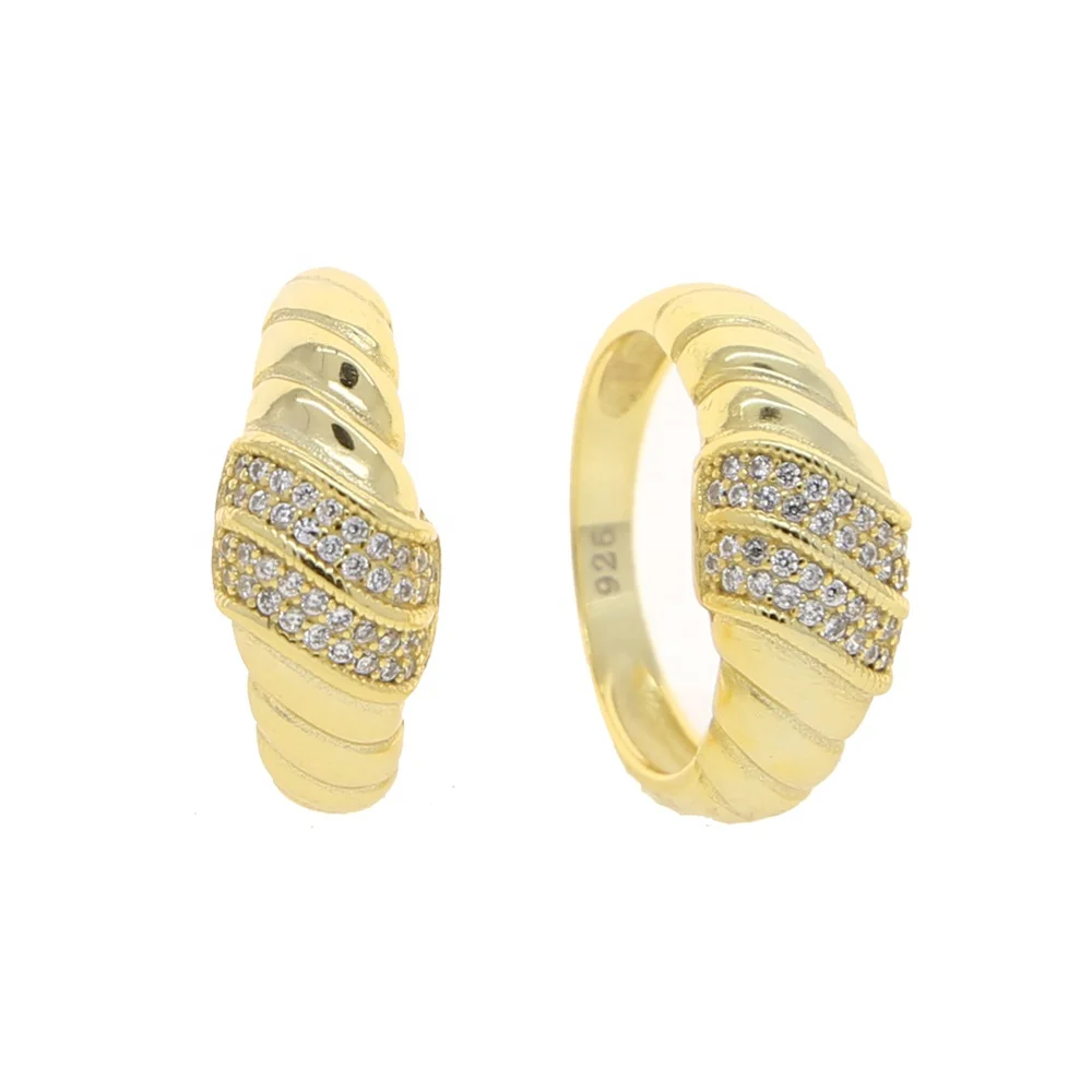 

GOld filled new design wedding ring with screw band finger rings for women lady 925 sterling silver rings wedding jewelry