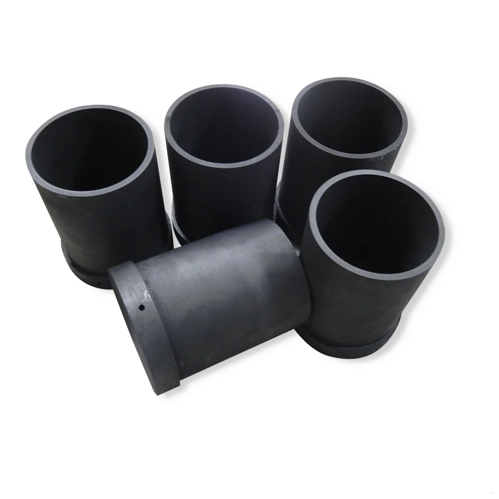 
OUZHENG Induction Heating Aluminium Melting Graphite Crucible gold smelting furnace pot for Melting 