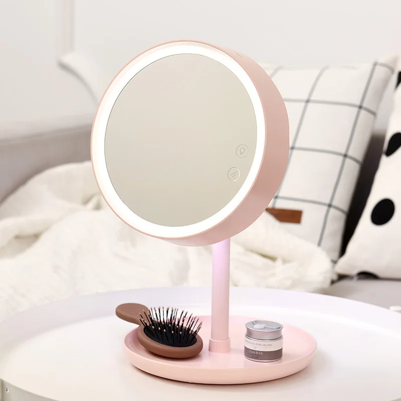

Led Lamp Dimmable Three Colors Lights Make Up Led Round Mirror