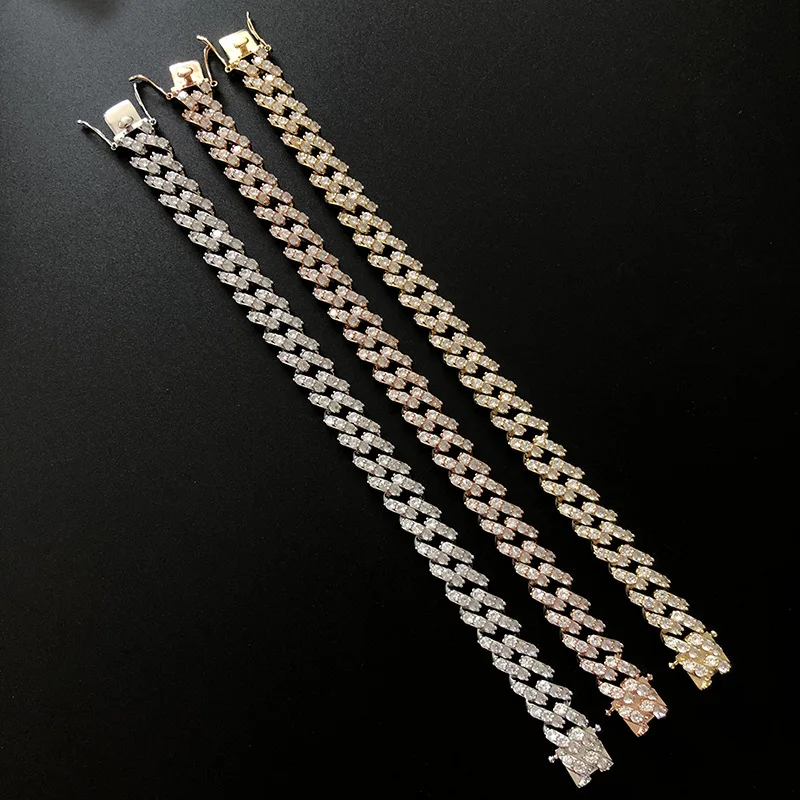 

LUOXIN 2020 Hip Hop Jewelry Bling Gold Plated Foot Chain Initial 12mm width Cuban Chain Link Anklet, Customized color