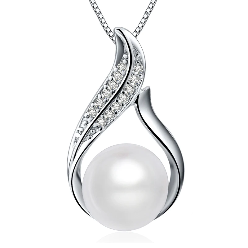 

freshwater cz pearl s925 jewelry gold filled necklace pendant fresh water silver 925 sterling pendant pearl pendant