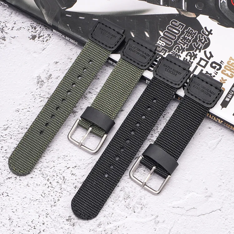 

High Quality 18mm Lug Size Nylon Smart Sport Watch Strap for Casio AQ-S810W/SGW-300H/AE-1200, As pcitures