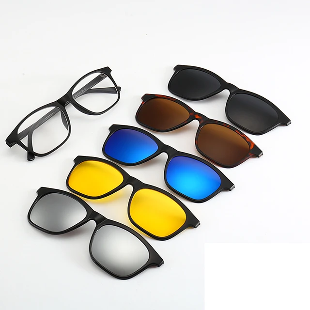 

DLC2209A Sun Glasses Set With 5 Magnetic Lenses Clip Sunglasses