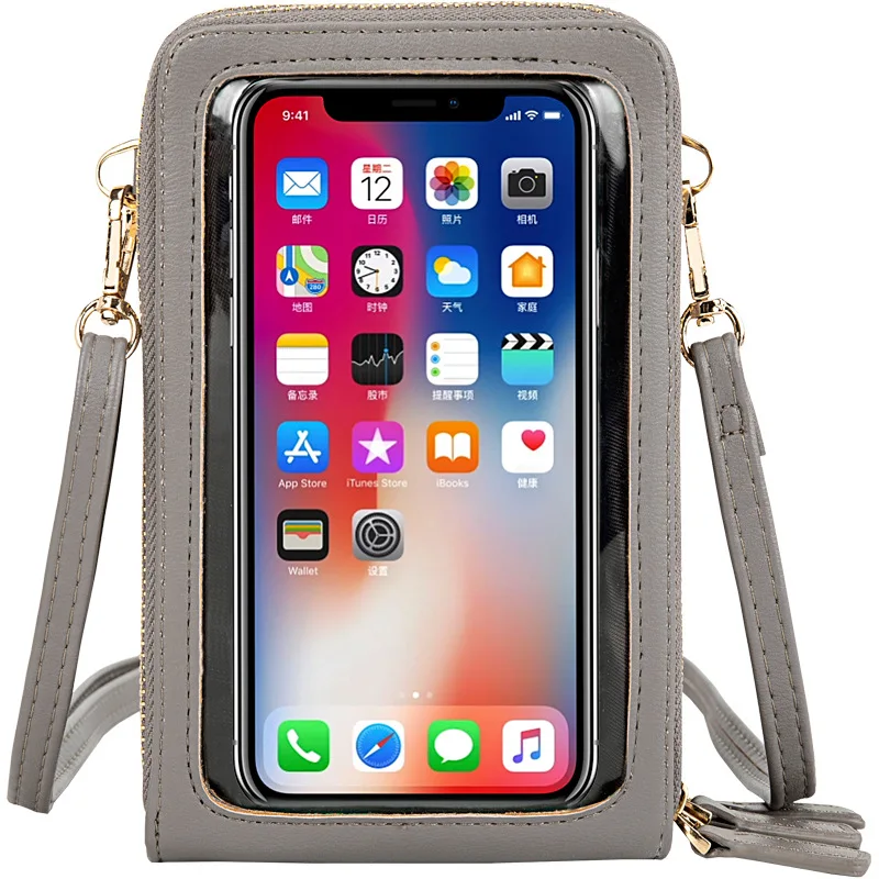 

Touch screen Messenger bag women 2020 New wave Multifunction Stylish simplicity Shoulder bag Mini mobile phone bag