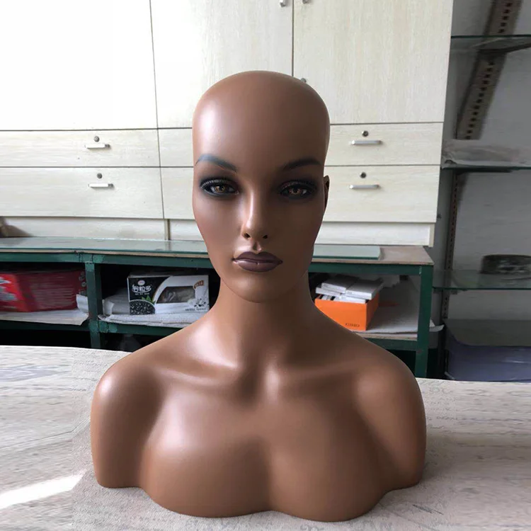 

African mannequin head lifelike female mannequin head with shoulders, Customer request