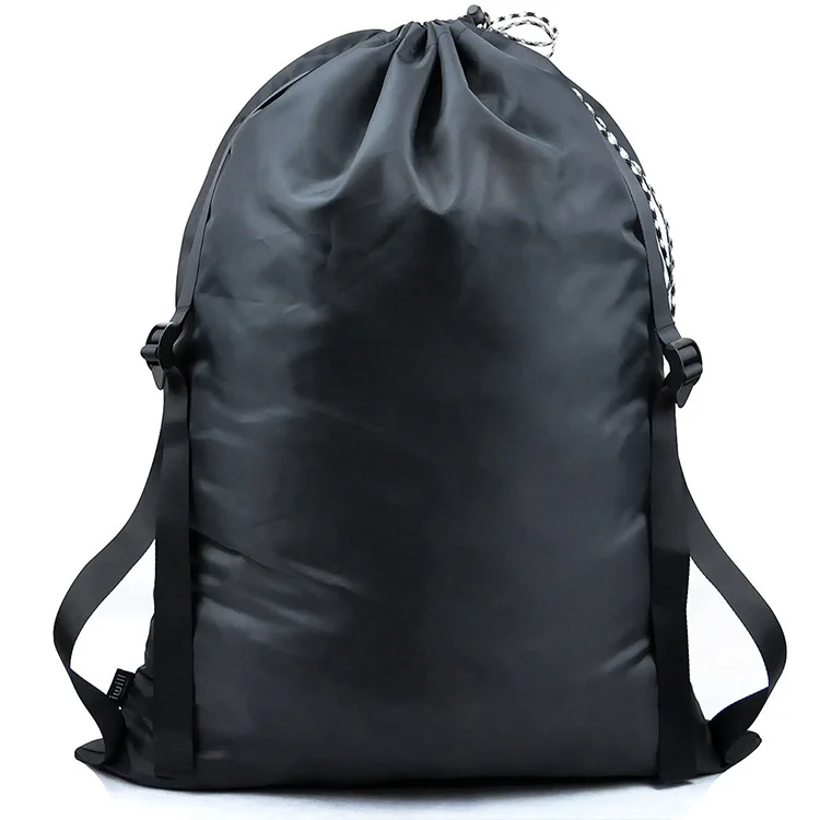 custom 100% nylon non-woven laundry bag large laundry bag with strap backpack