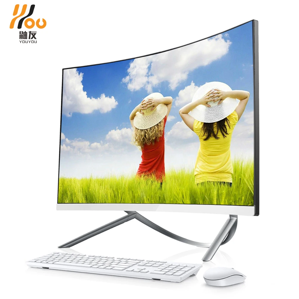 

YOUYOU 27 inch Core i5-4300M high quality curved screen laptops desktop monoblock computer all in one pc gaming