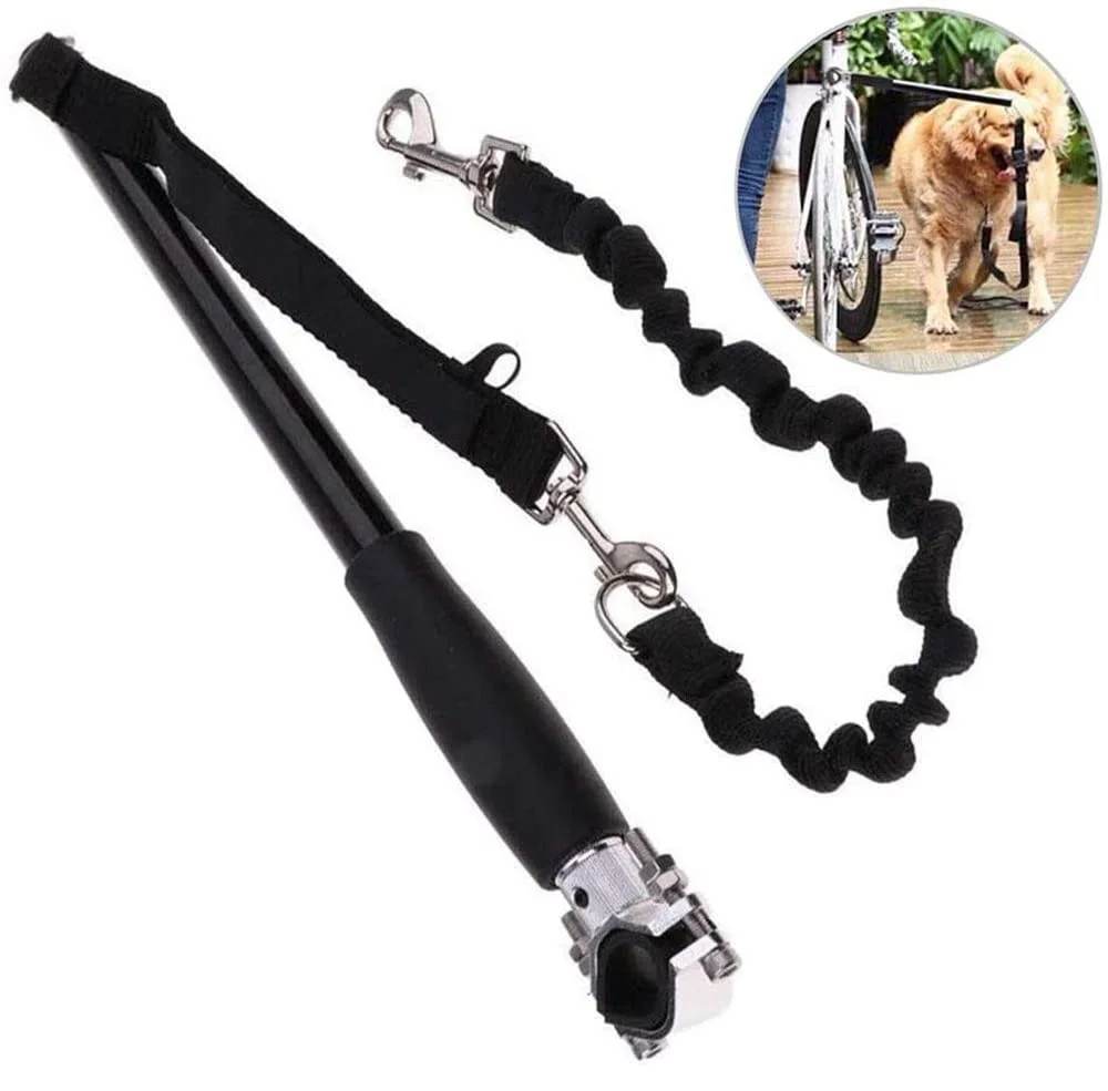 

Hands Free Dog Bicycle Exerciser Leash Hands Free Bicycle Dog Leash, Black