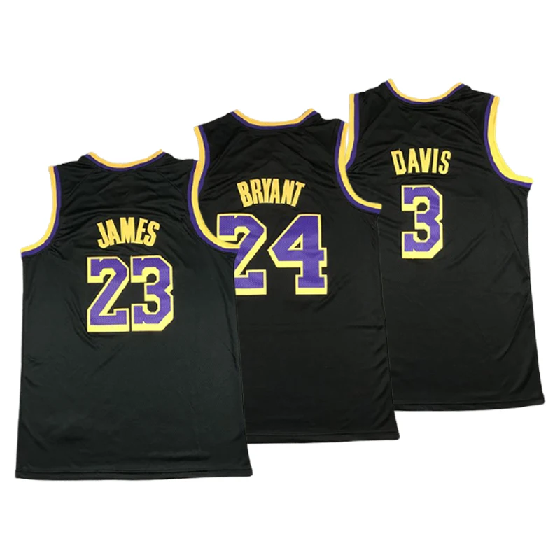 

Latest 2021 Laker s Kobe Bryant 24 James 23 Anthony Davis 3 Earned Edition Sports Jersey Basquete Basketball Wear Tshirts