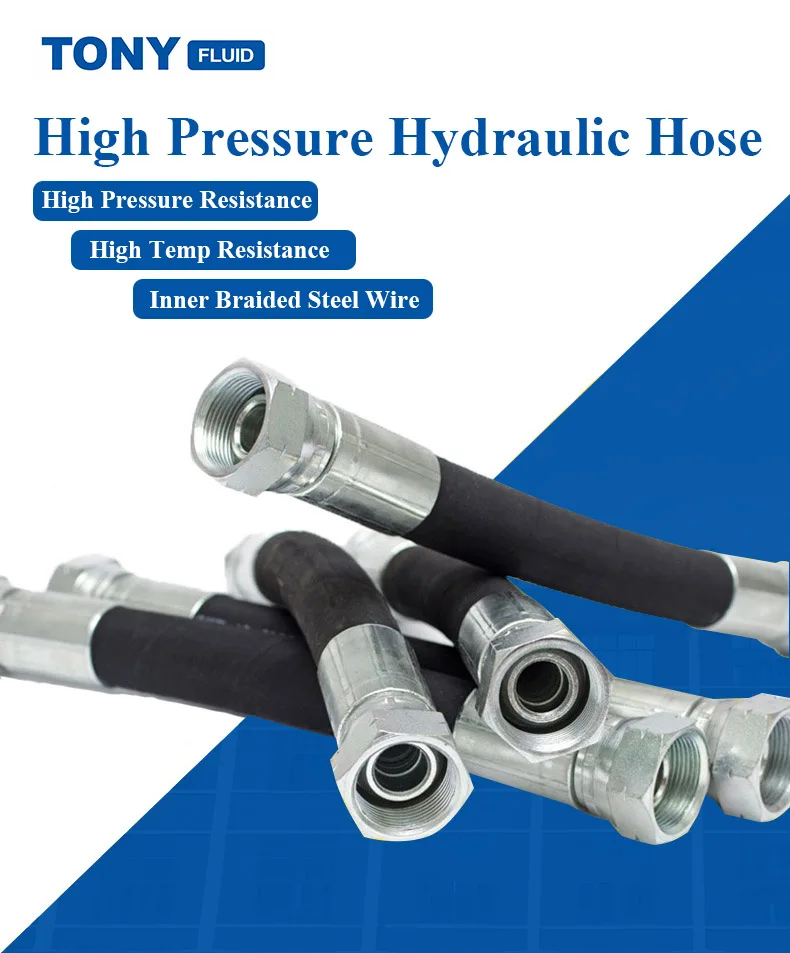 Industrial Fuel Oil Hydraulic Rubber Hose Pipe High Pressure Diesel