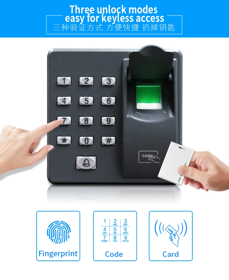 X6 Fingerprint Access Control,Stadalone Fingerprint+rfid Reader,Wiegand