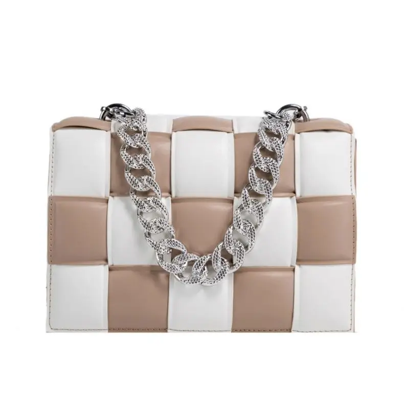 

Hand-woven square handbags wholesale summer messenger hit color bags ladies handbags women bags, As photo