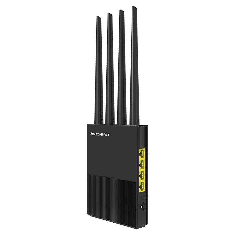 

comfast 617AC easy step 1200Mbps 2.4ghz 5.8ghz dual band high power long range wifi wireless routers, Black