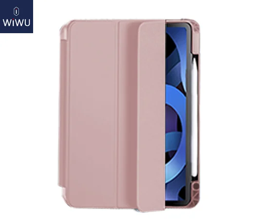 

WIWU 2 in 1 Magnetic Separation iPad Folio Case for Tablet with Stylus Pen Holder 11 12.9 Pro Cover Mini 6 8.3 inch, Black deep blue green pink light blue grey