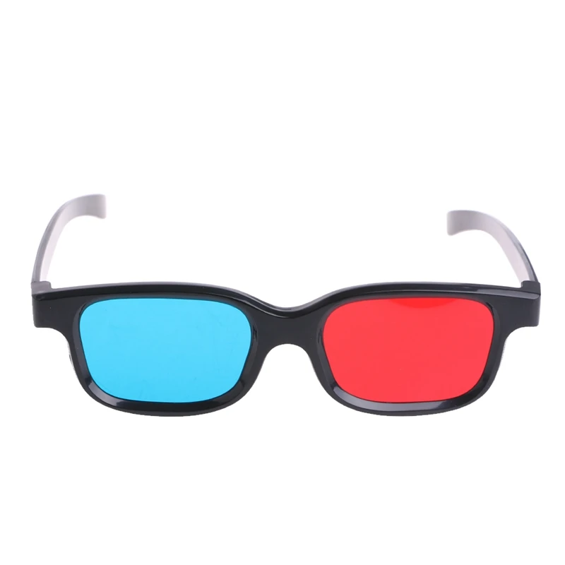 

Universal Black Frame Red Blue Cyan Anaglyph 3D Glasses 0.2mm For Movie Game DVD