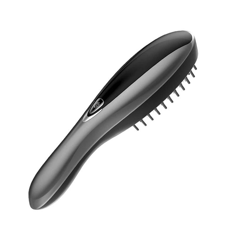 

Portable Electric Hairbrush Black Massage Electronic Hair Brush Cleaner Beauty Comb, Black,gray