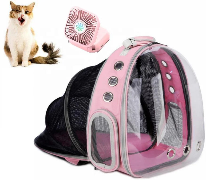 

Best Quality Expandable Bubble Cat Carrier Backpack With Vent Fan Space Capsule Pet Carrier Transparent Cool Summer For Pets, Customized
