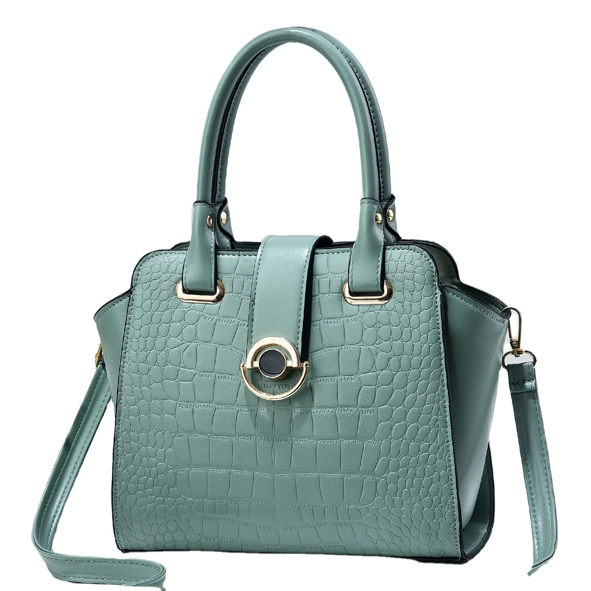 

2022 Fashionable crocodile Mosaic commuting cross-body bag Leather shoulder bag large capacity woman bags wholesale handbags