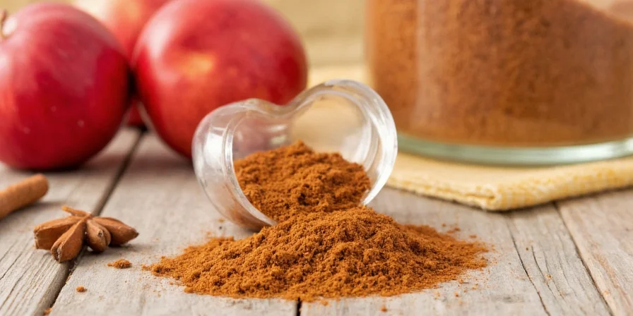 Autumn Table Setting with Apple Pie and Spice Jar