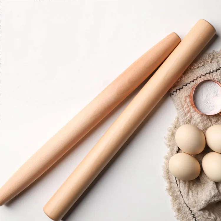 

high quality wooden french decorative embossed rolling pin for baking, Natural