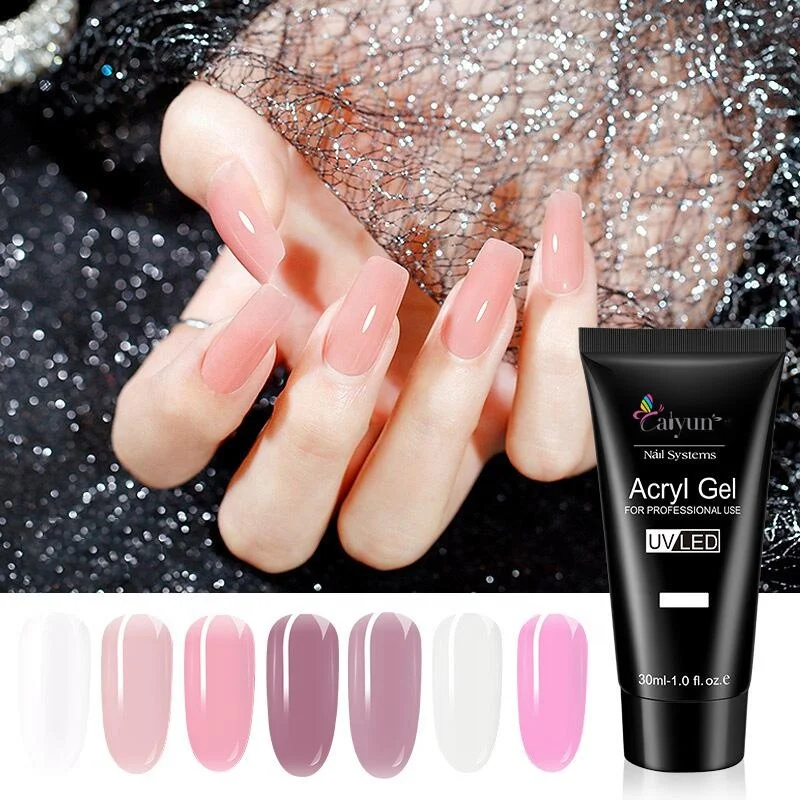 

Caiyun Poly nail kit Jelly Builder nail crystal uv gel quick extension color poly gel set